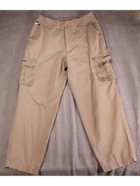 Avirex USA Cargo Pants 36 Khaki Flight Pilot Chino 36W 42L